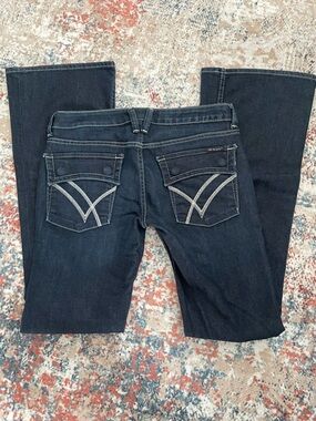 William Rast Dark Blue Women's Bootcut Jeans with Contrast Stitching